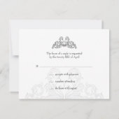 Carte RSVP de mariage rock et roll (Dos)