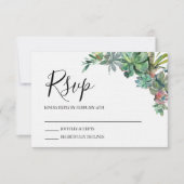 Carte RSVP de mariage romantique moderne (Devant)