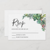 Carte RSVP de mariage romantique moderne (Devant / Derrière)