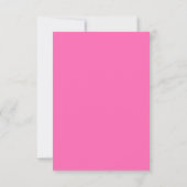 Carte RSVP de mariage rose chaud QR simple (Dos)