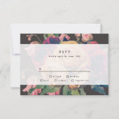 Carte RSVP de mariage Rose foncé (Devant)