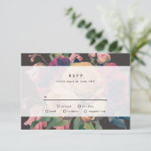Carte RSVP de mariage Rose foncé (Debout devant)