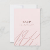 Carte RSVP de mariage rose Gold Infinity Hand Clas (Dos)
