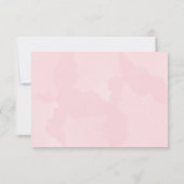 Carte RSVP de mariage rose moderne (Dos)