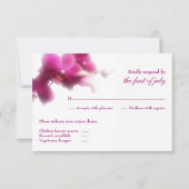 Carte RSVP de mariage rose orchidée (Devant)