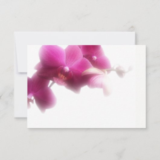 Carte RSVP de mariage rose orchidée (Dos)