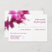 Carte RSVP de mariage rose orchidée (Devant / Derrière)