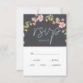 Carte RSVP de mariage rose violet Dusty (Devant)