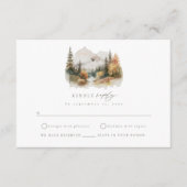 Carte RSVP de mariage RSVP Rustic Watercolor (Devant)