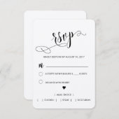 Carte RSVP de mariage rustique (Devant / Derrière)