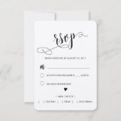 Carte RSVP de mariage rustique (Devant)