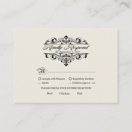 Carte RSVP de mariage rustique en bois (Dos)