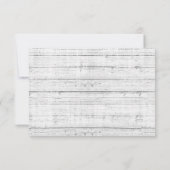 Carte RSVP de mariage rustique en bois de pavot ro (Dos)