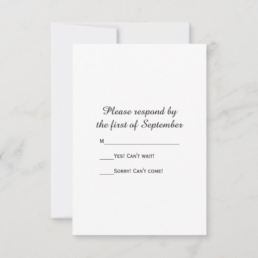 Carte RSVP de mariage rustique pour le Birch Tree  (Dos)