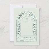 Carte RSVP de mariage San Miguel avec code QR (Devant)