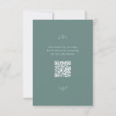Carte RSVP de mariage San Miguel avec code QR (Dos)