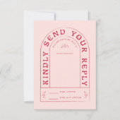Carte RSVP de mariage San Miguel avec code QR (Devant)