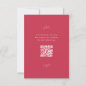 Carte RSVP de mariage San Miguel avec code QR (Dos)