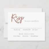 Carte rsvp de mariage script moderne (Devant)