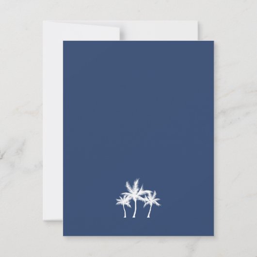 Carte RSVP de mariage Seaside Dreams (Dos)