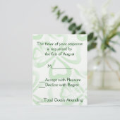 Carte RSVP de mariage Shamrock vert (Debout devant)