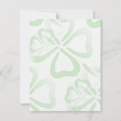 Carte RSVP de mariage Shamrock vert (Dos)