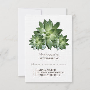 Carte RSVP de mariage simple