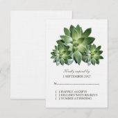 Carte RSVP de mariage simple (Devant / Derrière)