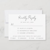 Carte RSVP de mariage simple (Devant)