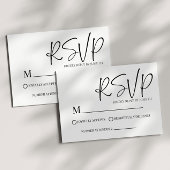 Carte RSVP de mariage simple classique moderne