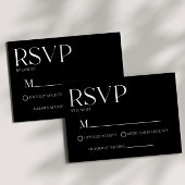 Carte RSVP de mariage simple classique moderne