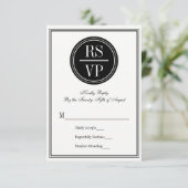 Carte RSVP de mariage simple et élégante (Debout devant)