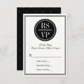 Carte RSVP de mariage simple et élégante (Devant / Derrière)