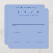 Carte RSVP de mariage simple minimaliste moderne (Devant / Derrière)