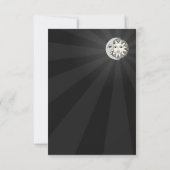 Carte RSVP de mariage soleil et lune (Dos)
