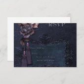 Carte RSVP de mariage sombre gothique (Devant / Derrière)
