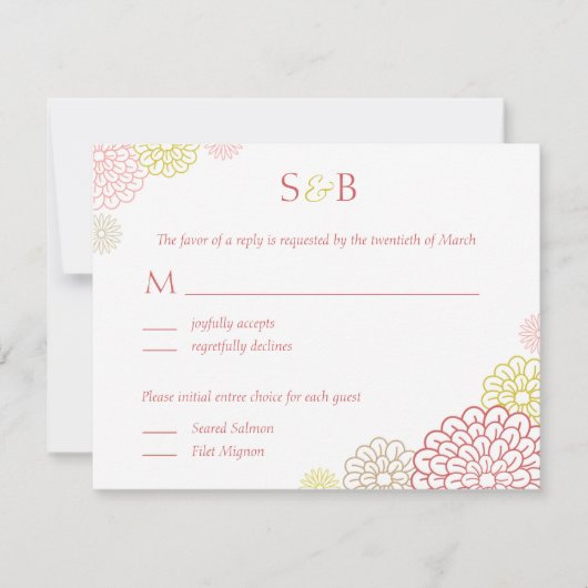 Carte RSVP de mariage Spring Blooms (Devant)