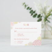 Carte RSVP de mariage Spring Blooms (Debout devant)