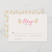 Carte RSVP de mariage Spring Florals (Devant / Derrière)