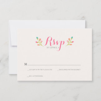 Carte RSVP de mariage Spring Florals