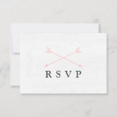 Carte RSVP de mariage Succulent à l'aquarelle rust (Dos)