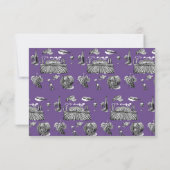 Carte RSVP de mariage Toile & Calligraphie (Dos)