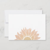Carte RSVP de mariage Tournesol moderne et simple (Dos)