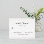 Carte RSVP de mariage traditionnelle (Debout devant)