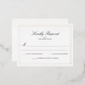 Carte RSVP de mariage traditionnelle (Recto/Verso)