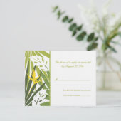 Carte RSVP de mariage tropical (Debout devant)