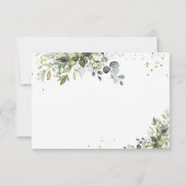 Carte RSVP de mariage vert (Dos)