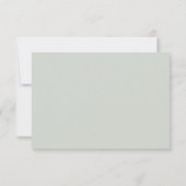 Carte RSVP de mariage vert avec sauge de forêt sim (Dos)