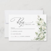 Carte RSVP de mariage vert Dusty Sage (Devant)