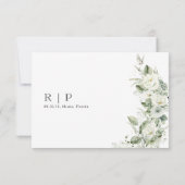 Carte RSVP de mariage vert Dusty Sage (Dos)